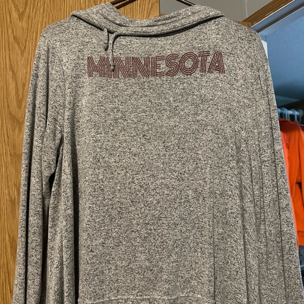Gray Minnesota loose neck sweater